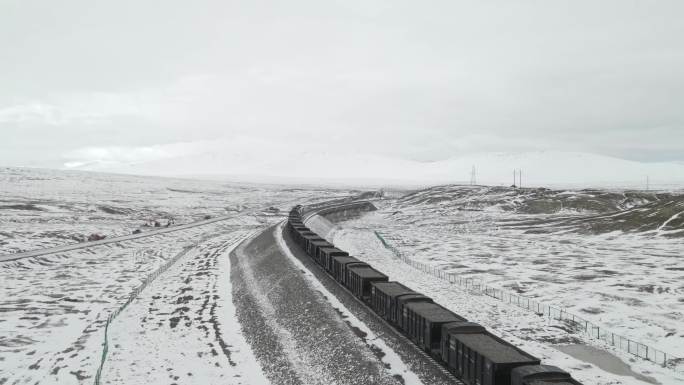 冬天拉萨火车4K素材
