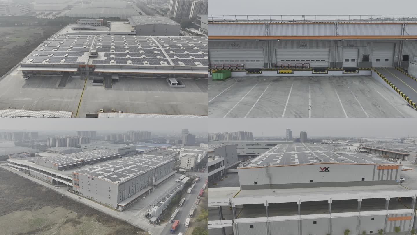 上海临港冷链仓库航拍空镜4K HLG