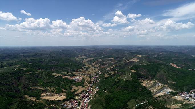 富县航拍夏天