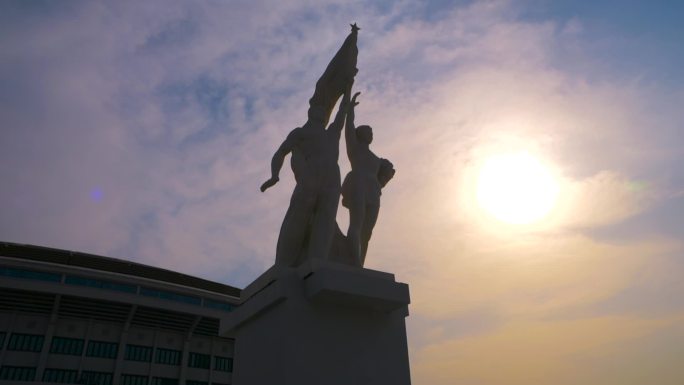 工人体育场 雕像 北京  工体