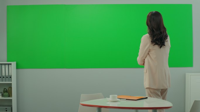 绿幕抠图职场精英女性工作