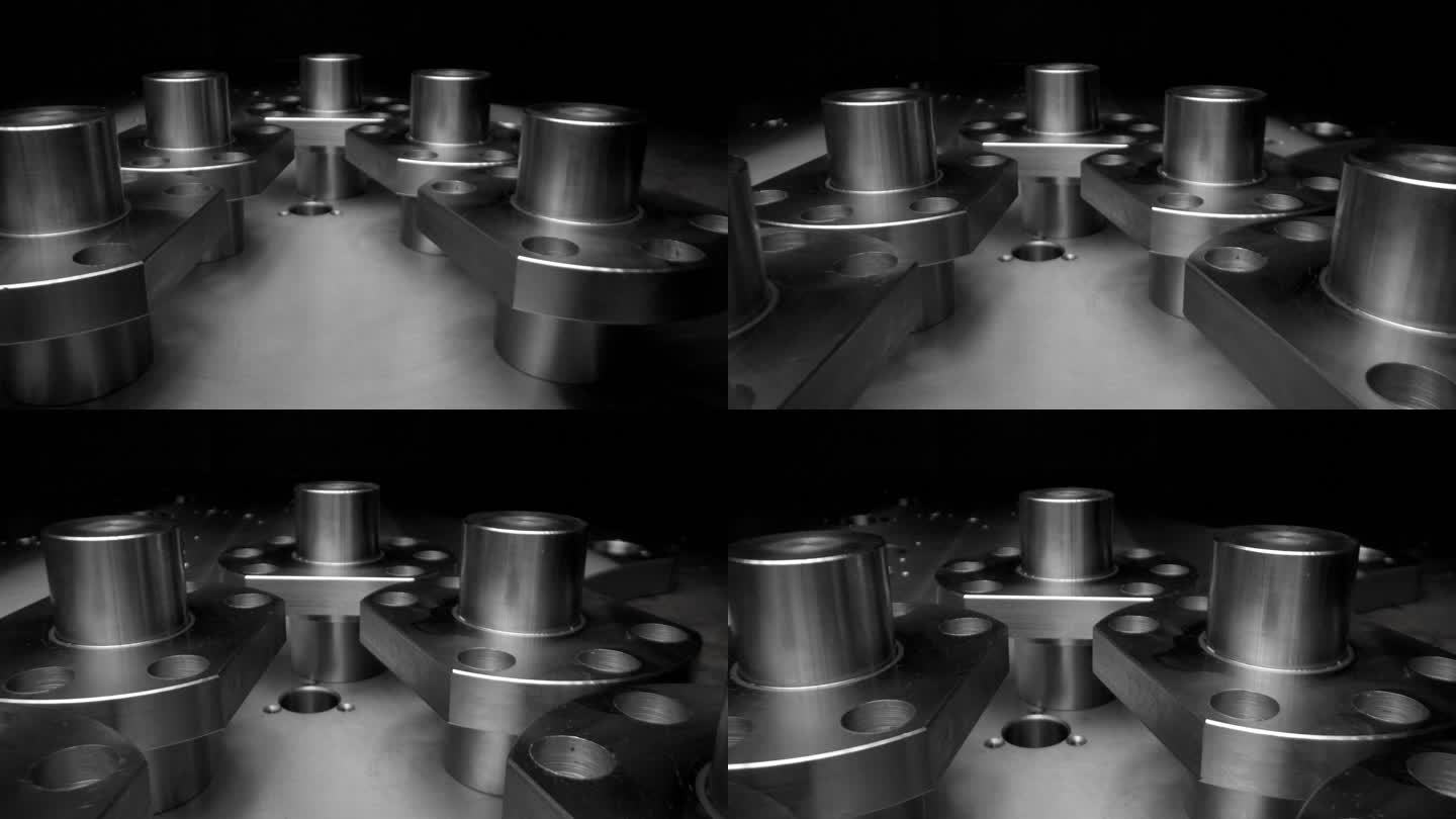 探针拍摄机械零件加工成品机械零件展示4K