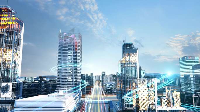 AI科技虚拟智慧城市穿梭