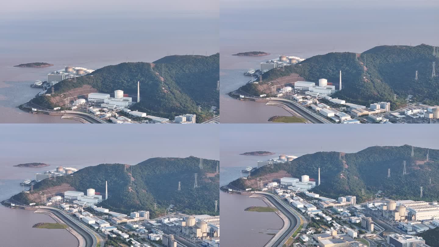 4K-Log-航拍秦山核电工业旅游区