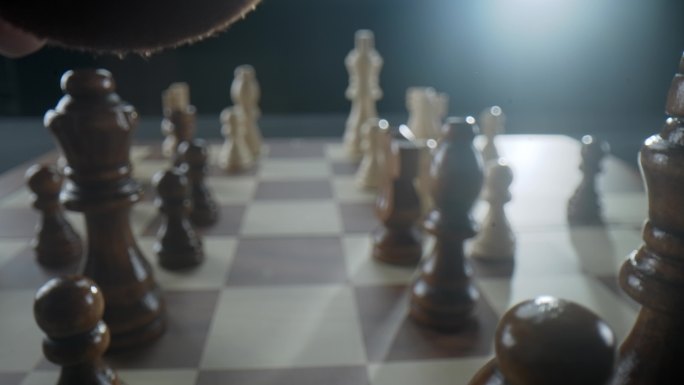 国际象棋 下棋 对弈 落棋 棋子