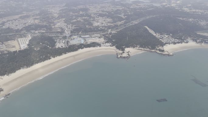 4K航拍 平潭 沙滩 清澈海水 海岸