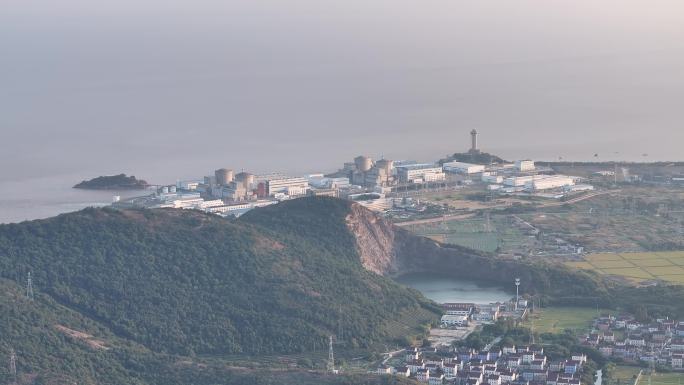 4K-Log-航拍秦山核电工业旅游区