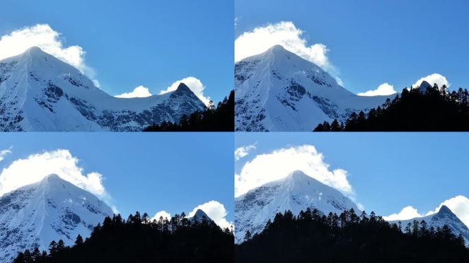 云南雨崩雪山航拍