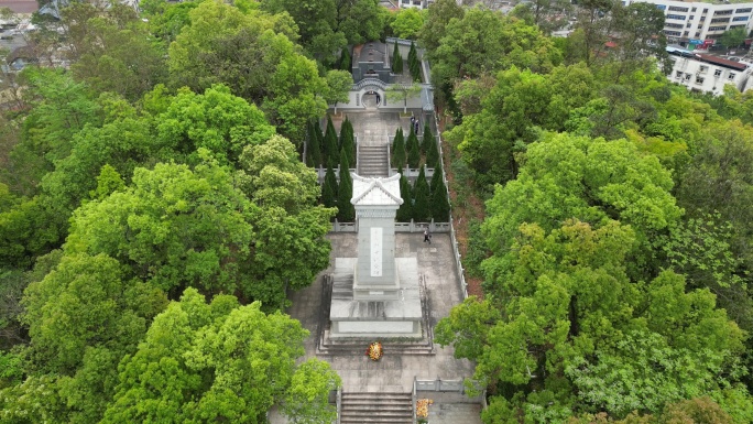 革命烈士纪念碑航拍素材