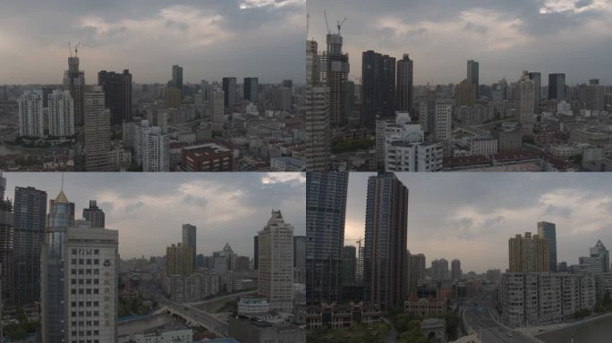 上海 航拍 实景 空镜 城市