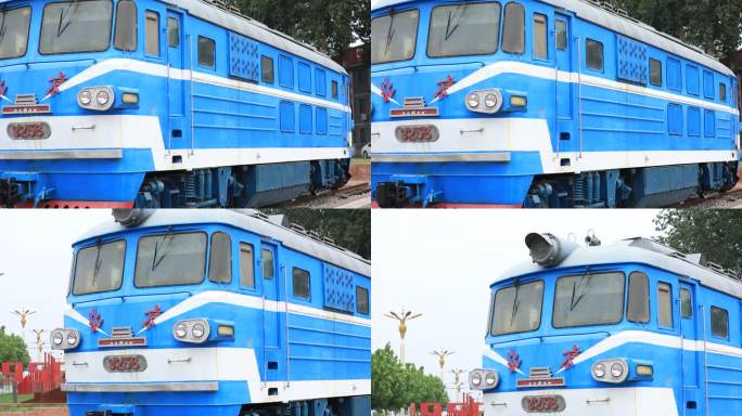 一节绿皮车火车头