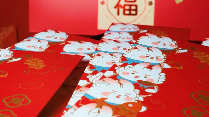 龙年过年新年红包特写春节节日喜庆44