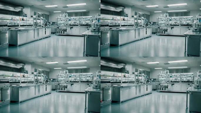 一个空荡荡的实验室里面有实验室设备