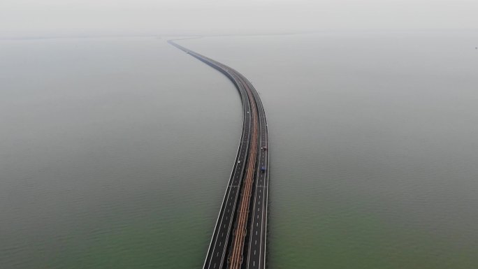 南京高淳石臼湖特大桥航拍