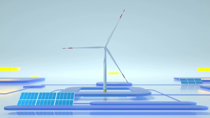 三维动画 电力新能源报表 C4D 简约