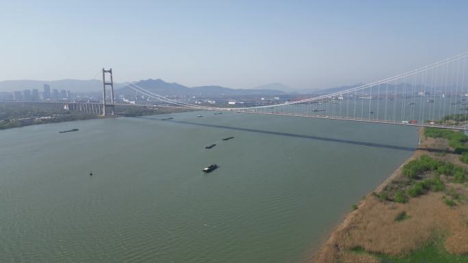 4K航拍扬州润扬长江大桥