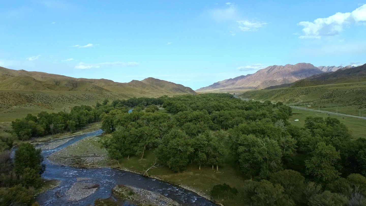 新疆博乐自然风景航拍