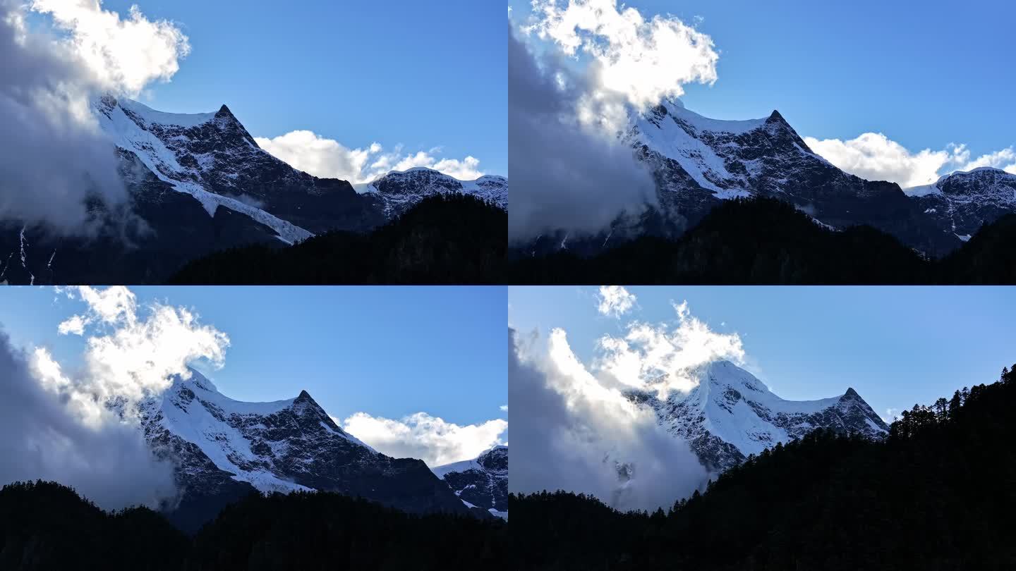 云南雨崩雪山航拍