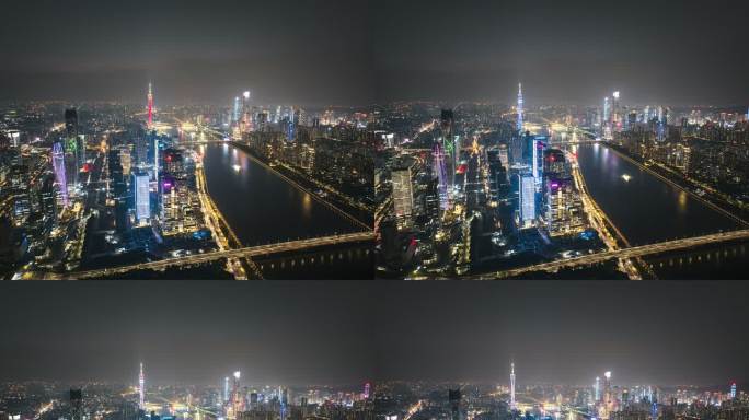 广州城市夜景延时