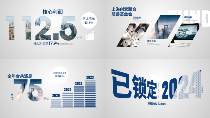 简洁大气排版年终季度报告