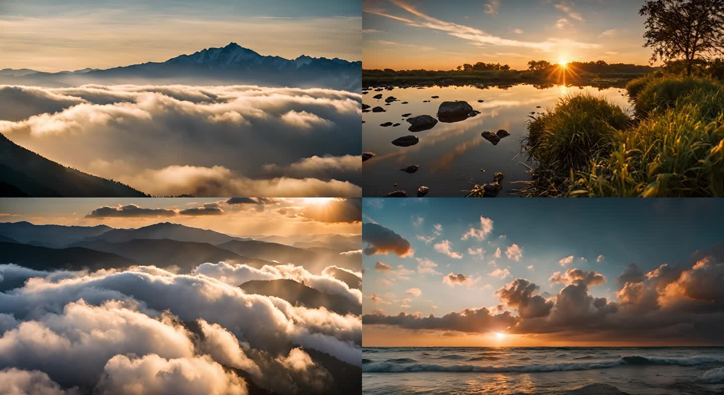 日出云海 山顶日出