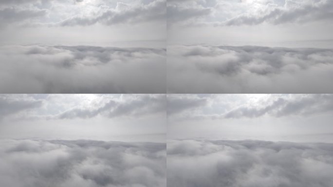 4K云海航拍日光透过云层