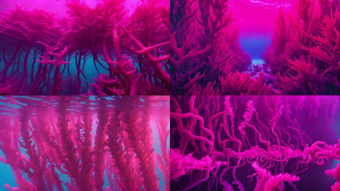 海底红色珊瑚海带