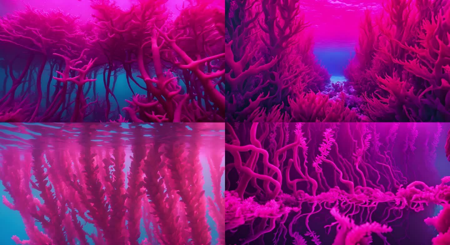 海底红色珊瑚海带