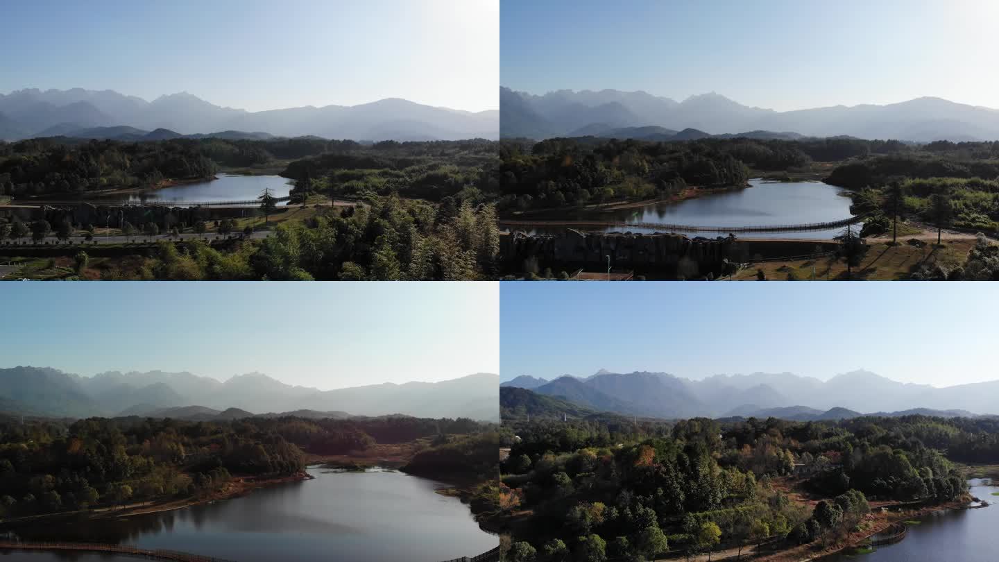 秋天黄山：从黄山区太平县眺望黄山风景区