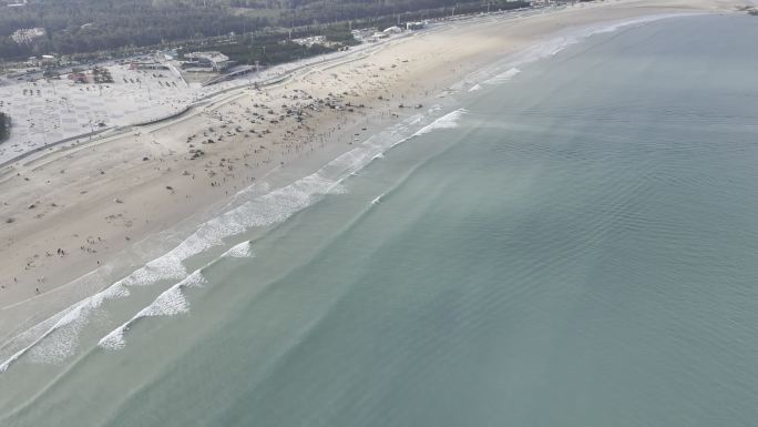 4K航拍 平潭 龙王头沙滩清澈海水海岸线