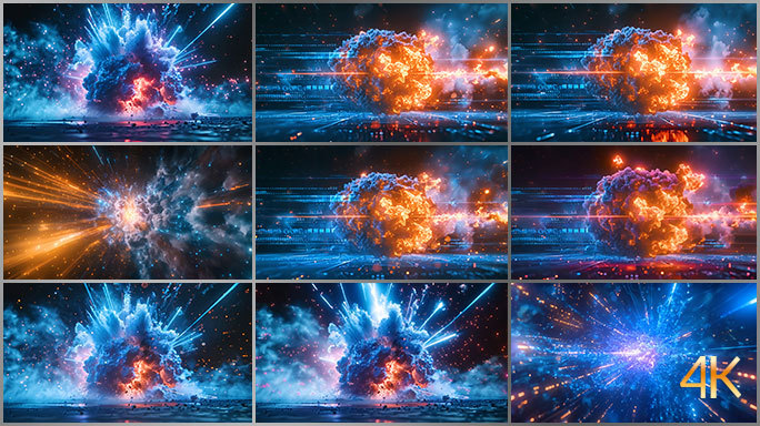 电子爆炸火焰核爆信息尘埃电磁风暴数字火花