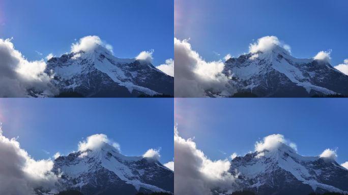 云南雨崩雪山航拍