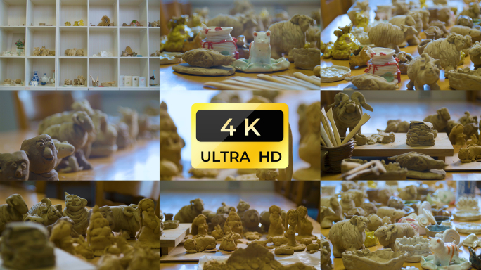 手工泥人 陶泥手工 少儿手工 捏泥