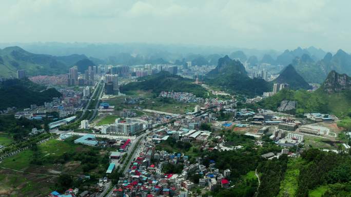 航拍中国城市发展经济面貌