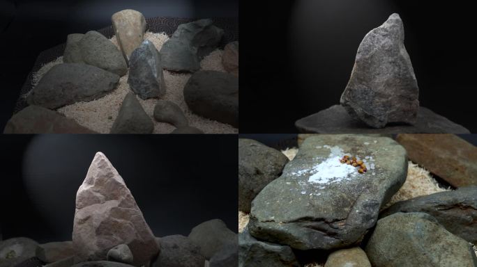 石器时代，各种石头工具