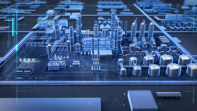 科技工厂智能制造智慧工厂c4d文件