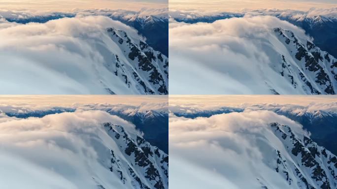 云海雪山云层航拍风景天空6