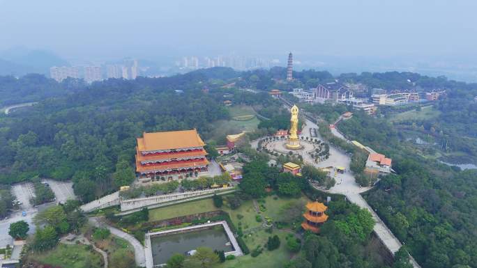 广州番禺莲花山风景区航拍01