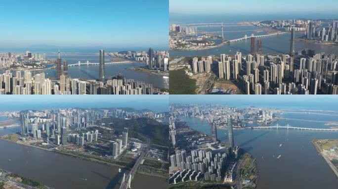 珠海十字门 横琴大景 澳門大景 大灣區