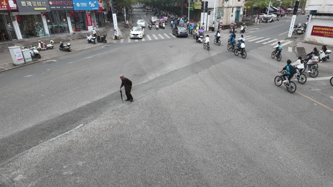 十字路口车流延时