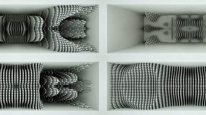 【裸眼3D】灰白空间几何立体矩阵抽象艺术