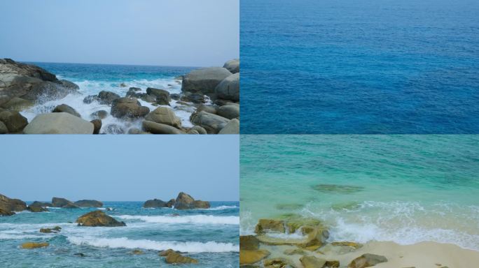 海面海水大海海洋沙滩礁石岩石蜈支洲岛合集