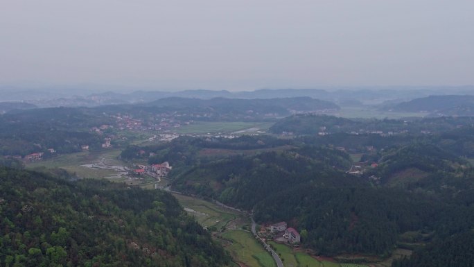 乡村农田 村庄 农村