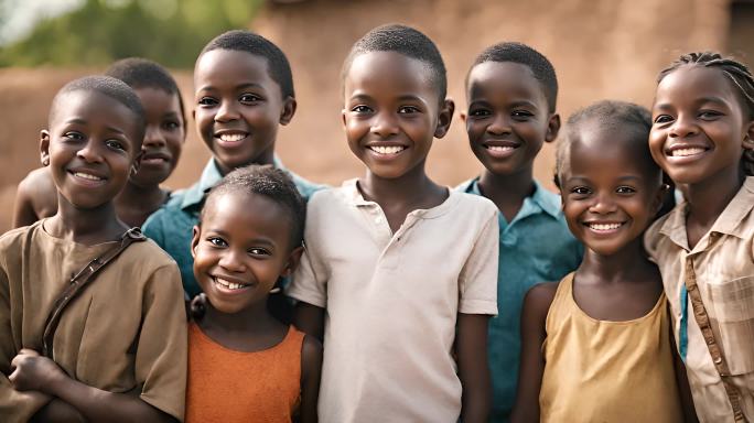 非洲 非洲儿童微笑  非洲国家