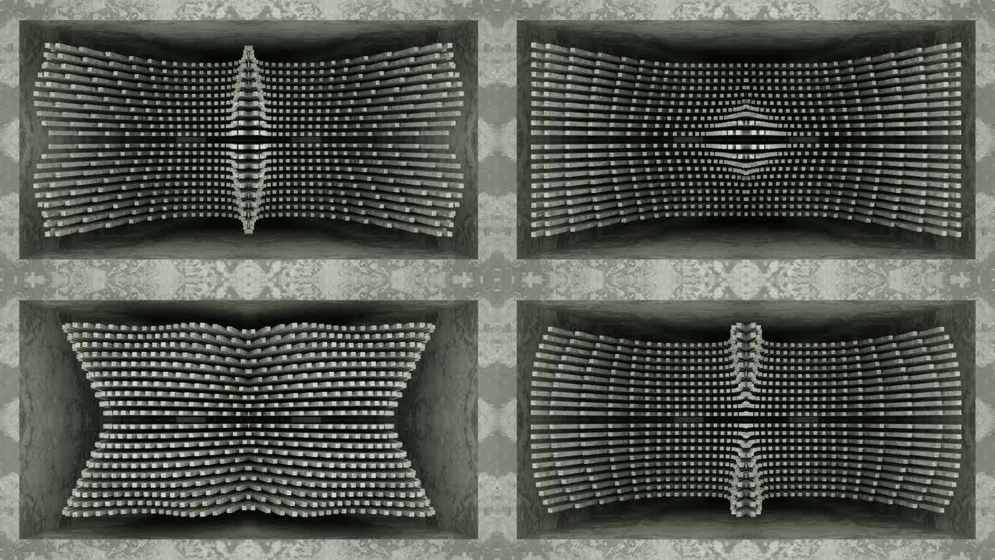 【裸眼3D】工业质感建筑空间矩阵艺术空间