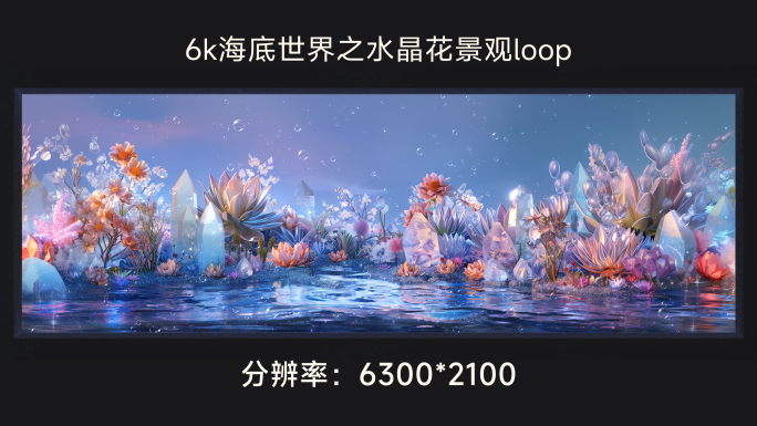 6k海底世界之水晶花景观loop