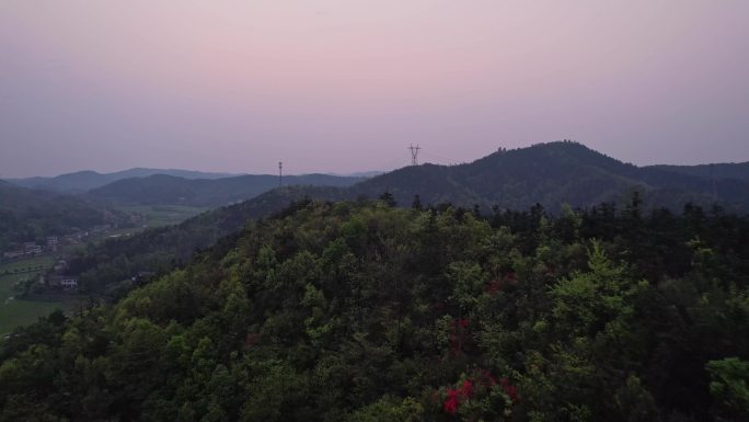 4k农村航拍 丘陵 大山