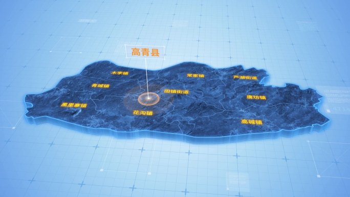 高青县蓝色三维科技区位地图