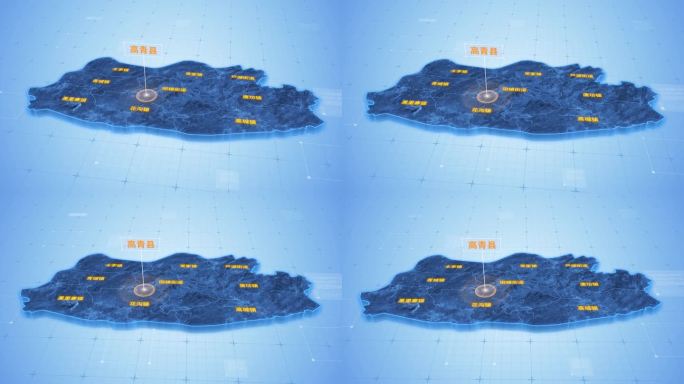 高青县蓝色三维科技区位地图