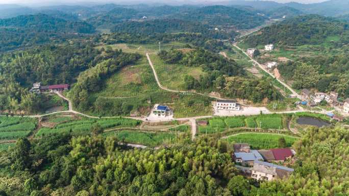 衡阳水口山矿区开采恢复土地治理航拍2